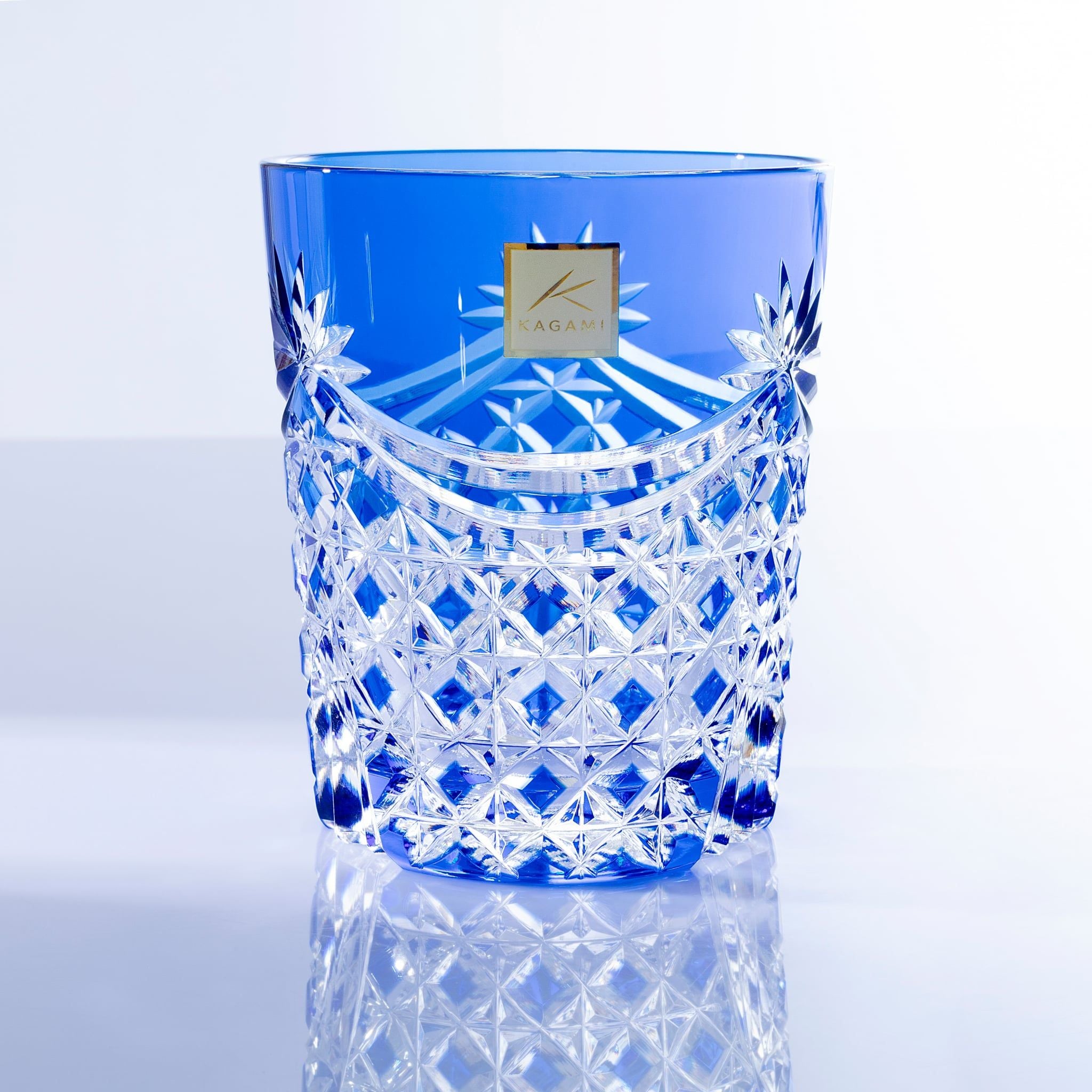  Bộ ly pha lê rock glass 05 màu xanh lá, đỏ, vàng, tím, xanh dương | Kagami TS370 - 2835-5 