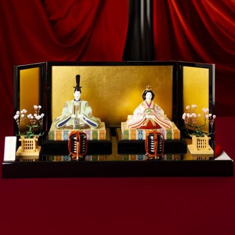 Tượng sứ Thiên Hoàng - Hoàng Hậu triều đại Heian (794 - 1185) Nhật Bản | Saijiki Collection AC307 - SK2656