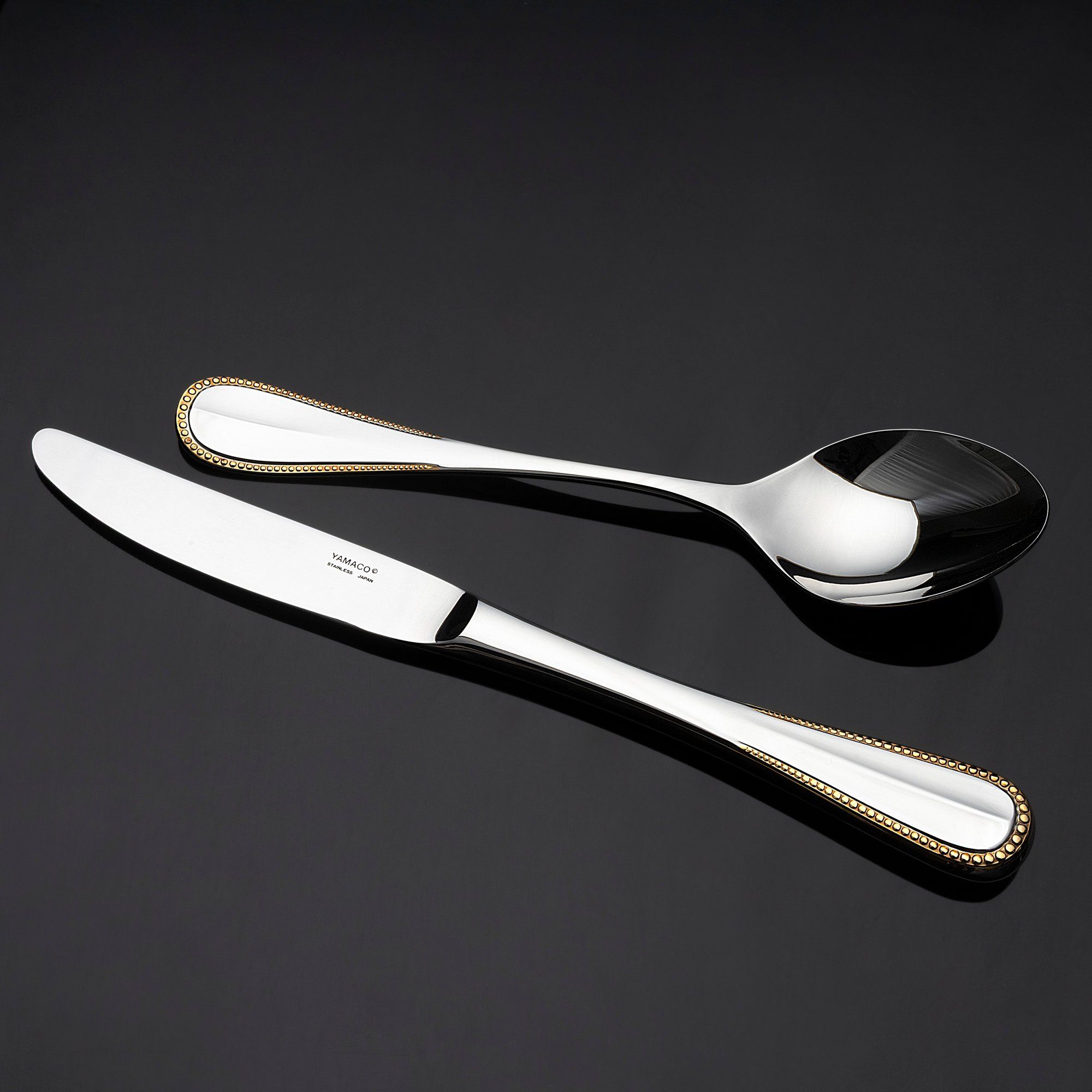  Bộ dao muỗng nĩa (dao thìa dĩa) 25 món mạ vàng cho 5 người | Yamaco Elegance G/A ELAS - 25 