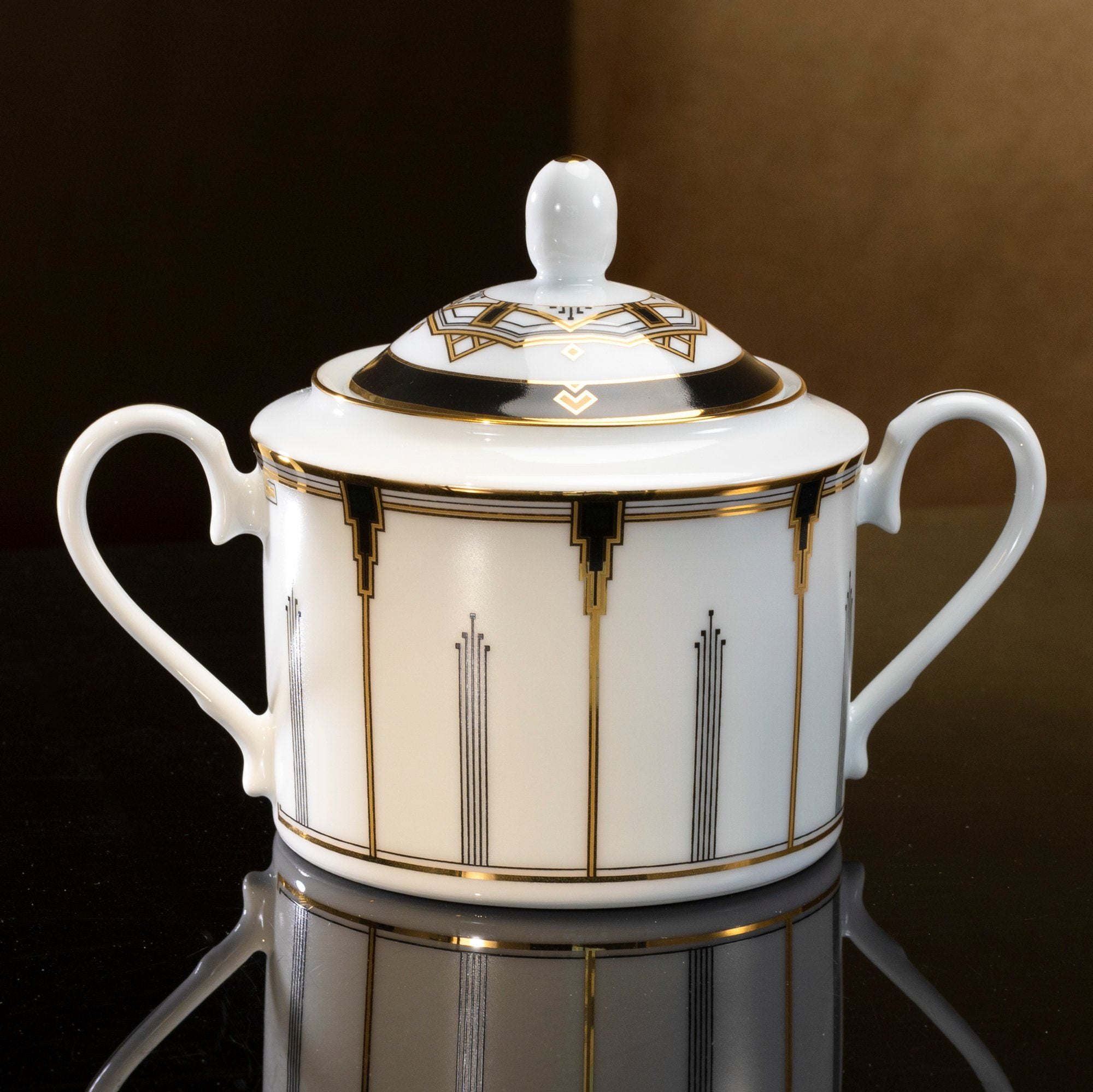  Bộ ấm chén uống trà (ấm 1.500ml, chén 240ml) 15 món sứ trắng | Empire Gold 1786L - T017A 