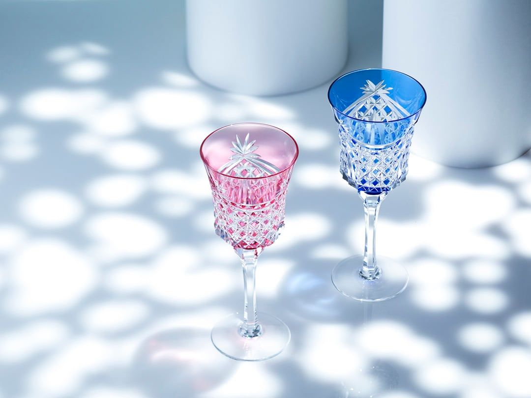  Bộ ly pha lê wine glass 05 màu xanh lá, đỏ, vàng, tím, xanh dương | Kagami KPS3602 - 2835-5 