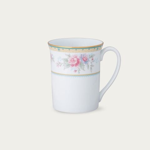  Cốc (ly) uống nước, cà phê dung tích 310ml sứ trắng | Flourishing Meadow M-677L - T91332K 