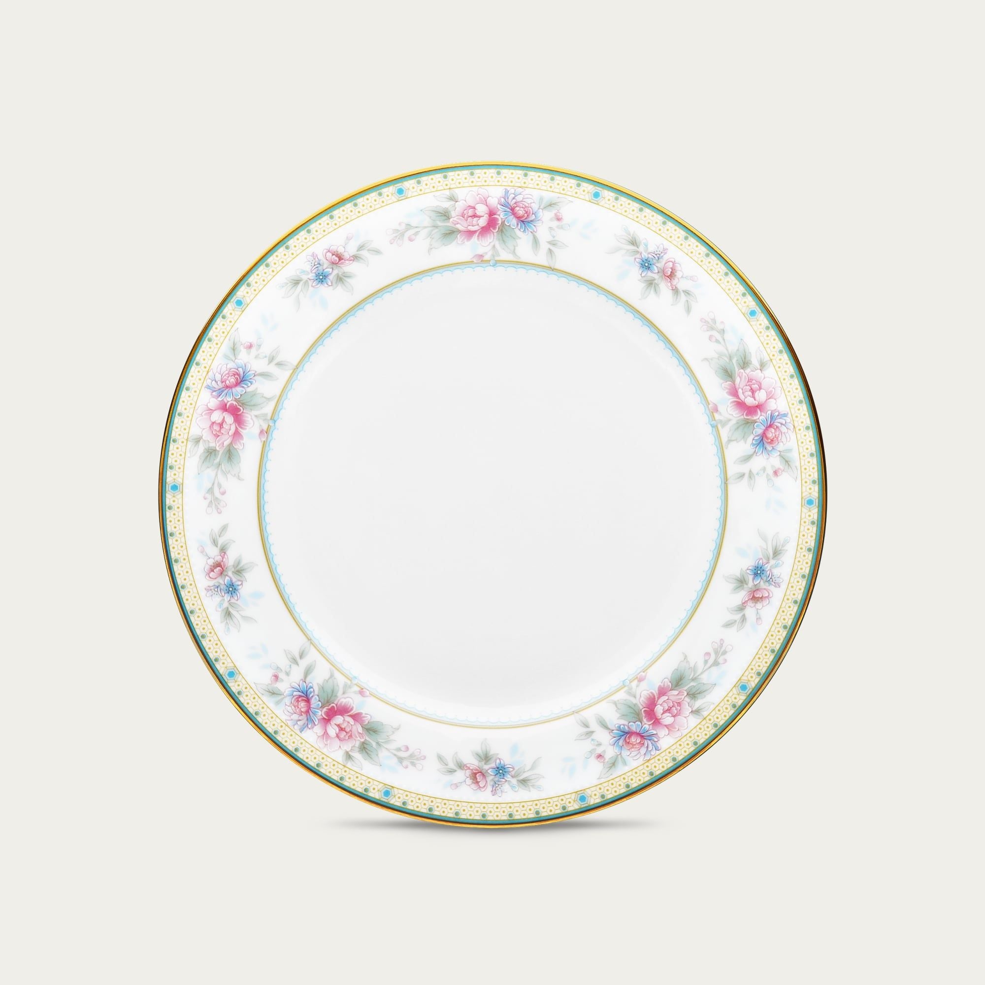  Đĩa tròn cỡ vừa đường kính 21,1cm sứ trắng | Flourishing Meadow M-677L - 91311 