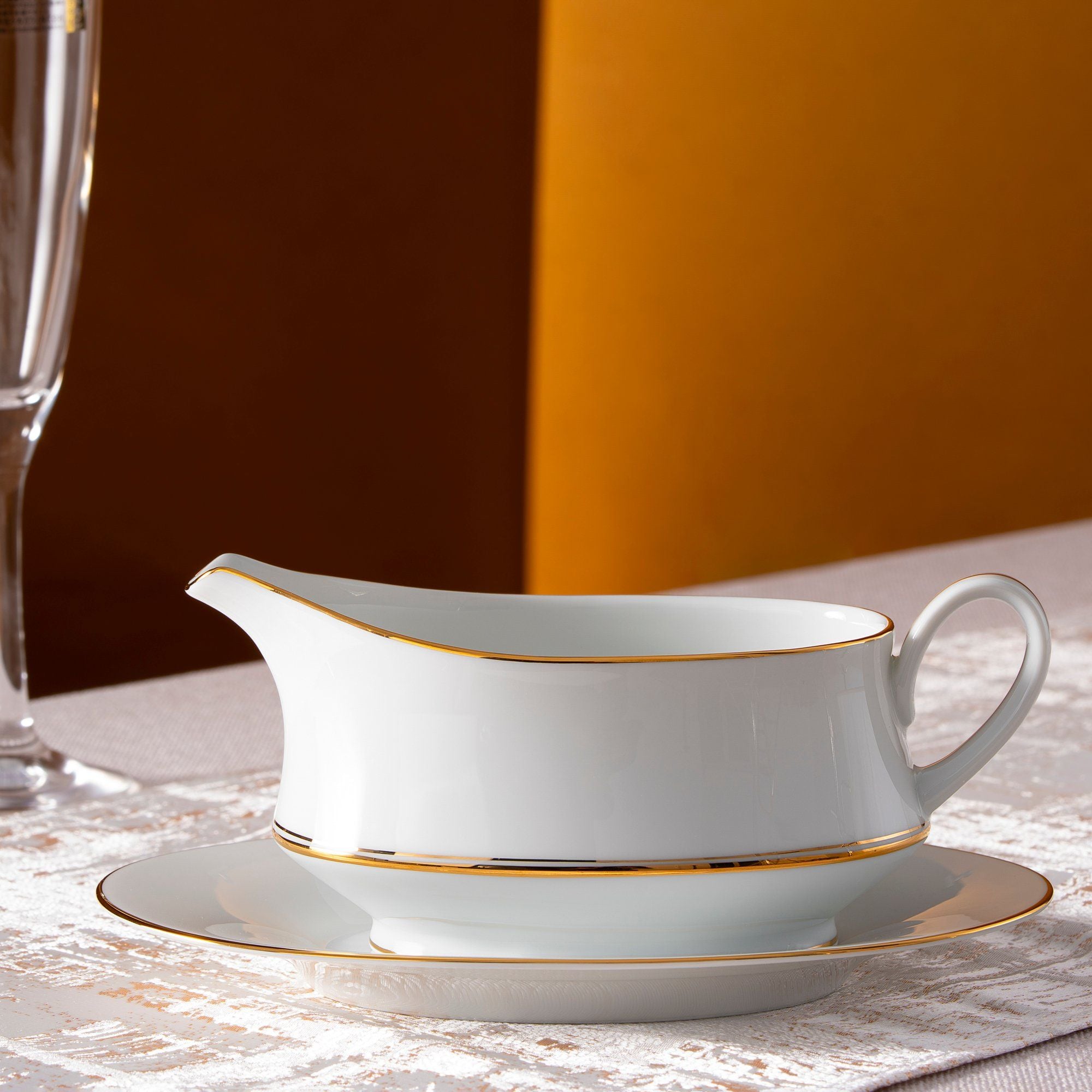  Bộ đĩa ăn kiểu Âu 22 món (cho 6 người) sứ trắng | Gloria L553L - D024AL 