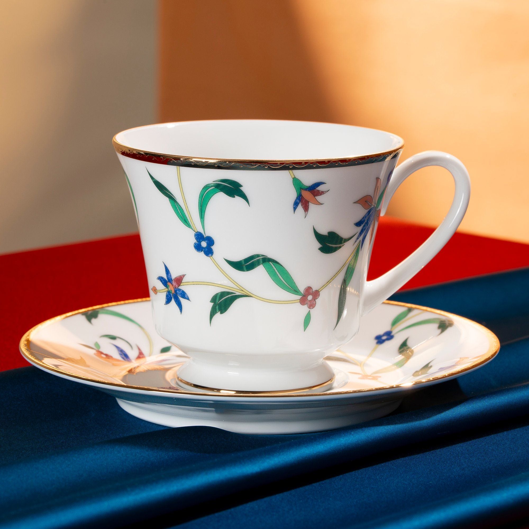  Chén trà (tách trà) dung tích 230ml kèm đĩa lót sứ trắng | Bountiful Garden M-667L - T91189 