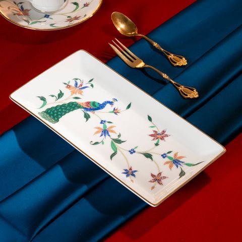  Đĩa hình chữ nhật dài 24cm sứ trắng | Bountiful Garden M-667L - T91148K 