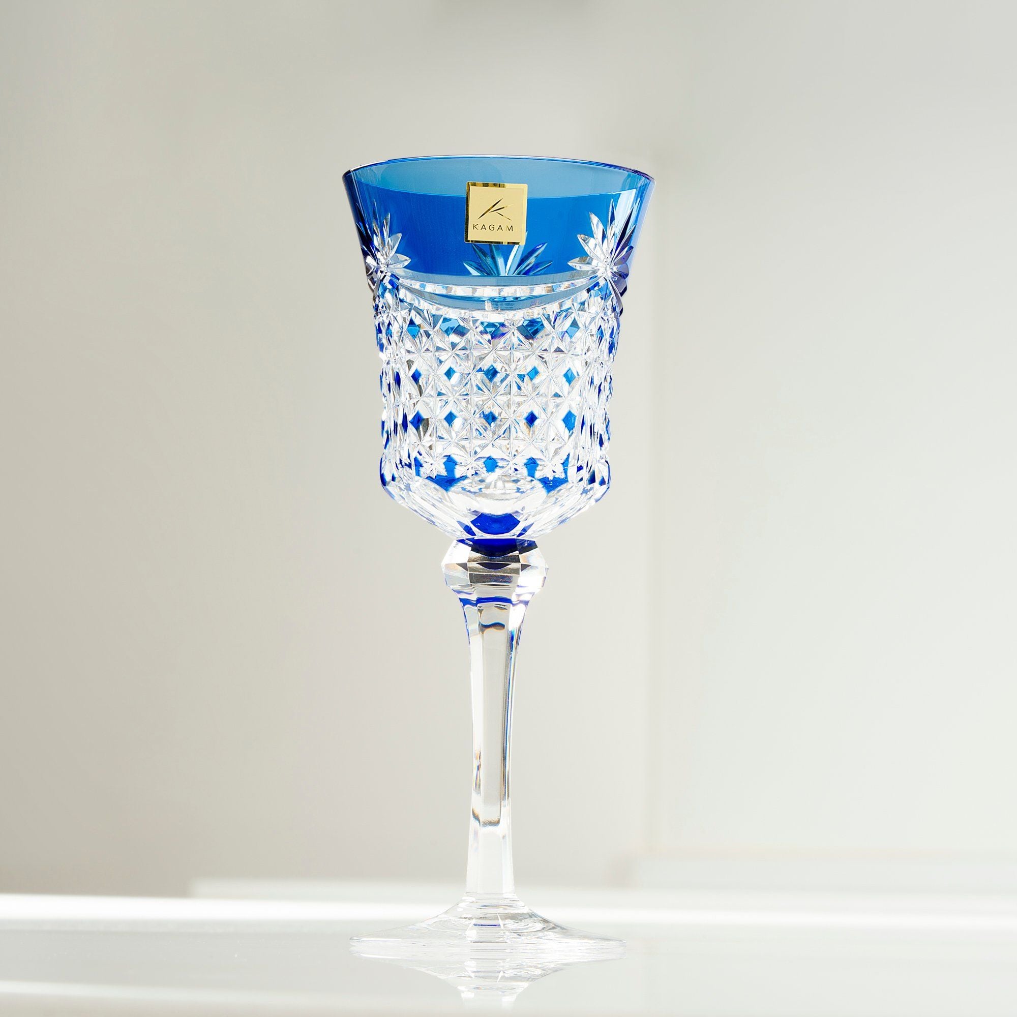  Bộ ly pha lê wine glass 05 màu xanh lá, đỏ, vàng, tím, xanh dương | Kagami KS3602 - 2835-5 