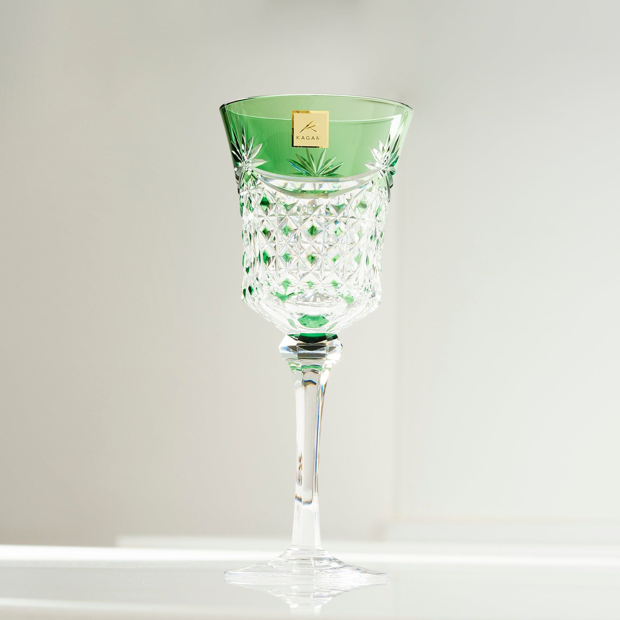  Bộ ly pha lê wine glass 05 màu xanh lá, đỏ, vàng, tím, xanh dương | Kagami KS3602 - 2835-5 