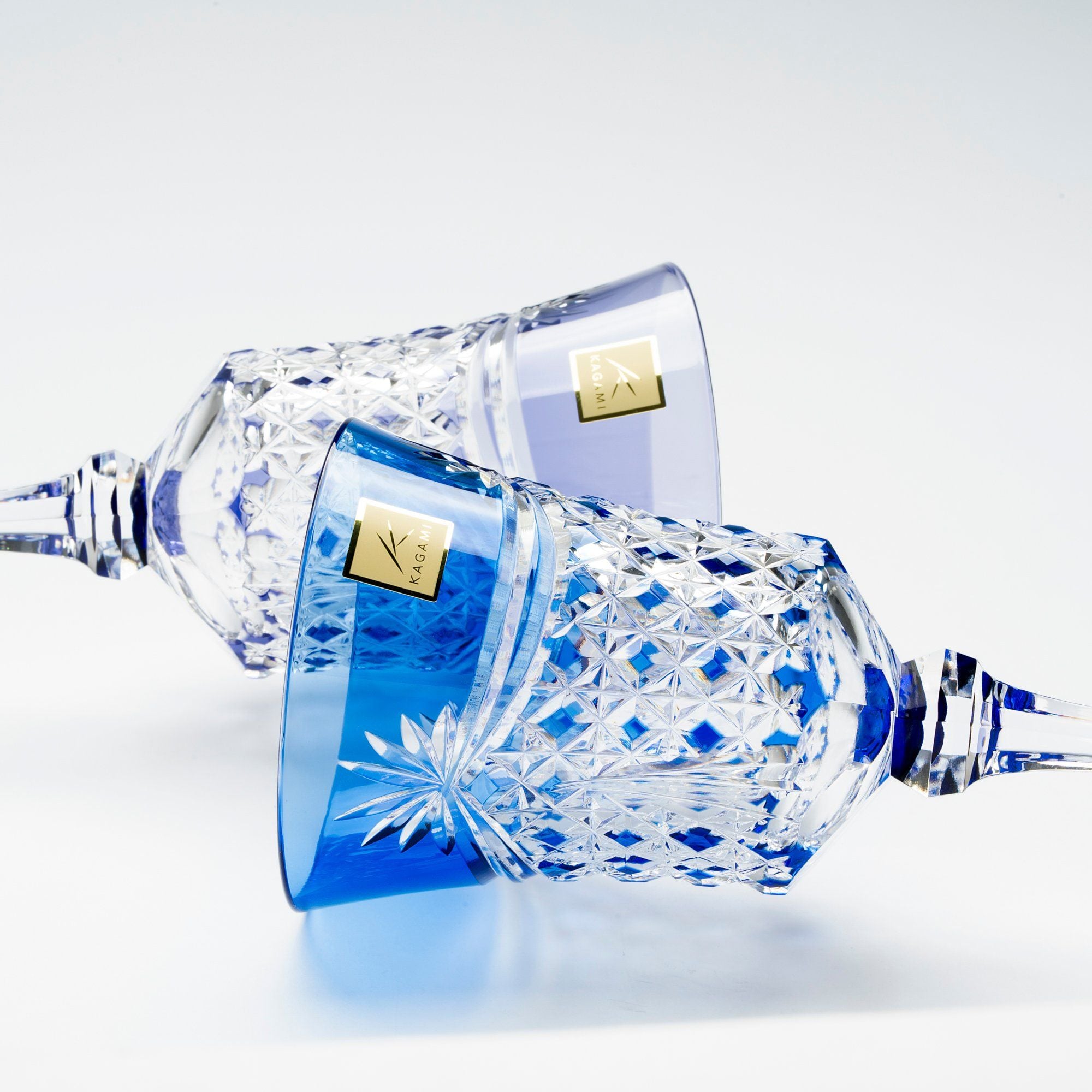  Bộ ly pha lê wine glass 05 màu xanh lá, đỏ, vàng, tím, xanh dương | Kagami KS3602 - 2835-5 