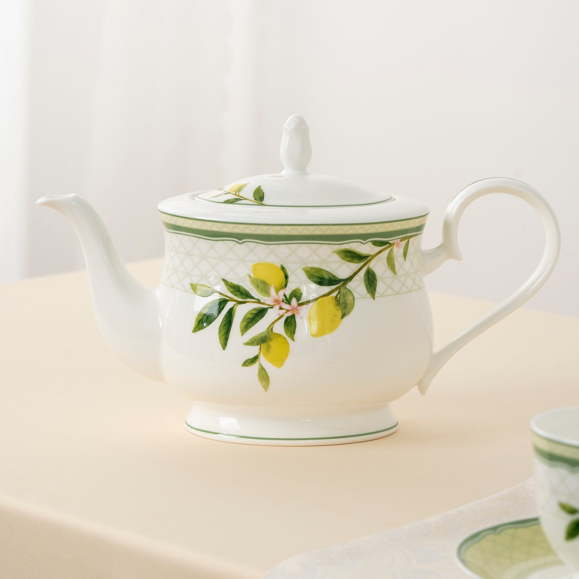  Bộ ấm chén uống trà (ấm 1.300ml, chén 230ml) 15 món sứ xương | Sorrento Breeze 4990L - T017A 