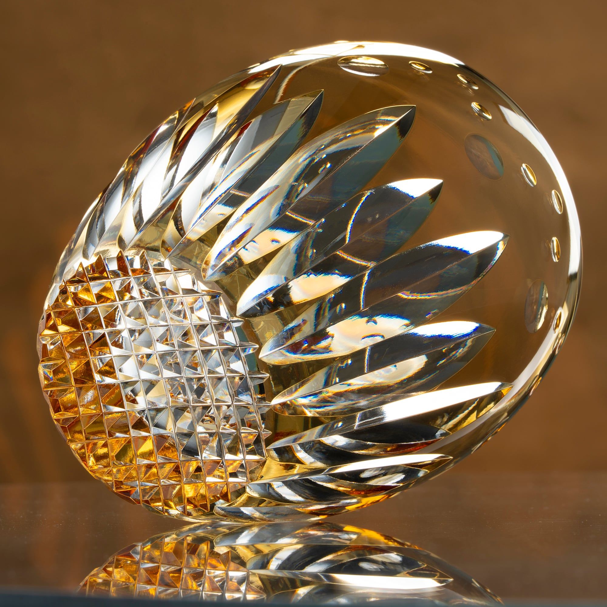  Ly pha lê rock glass Edo Kiriko "Sunflower" 240ml màu vàng được chế tác bởi nghệ nhân Satoshi Nabeya | Kagami Crystal T727 - 2839-CUM 