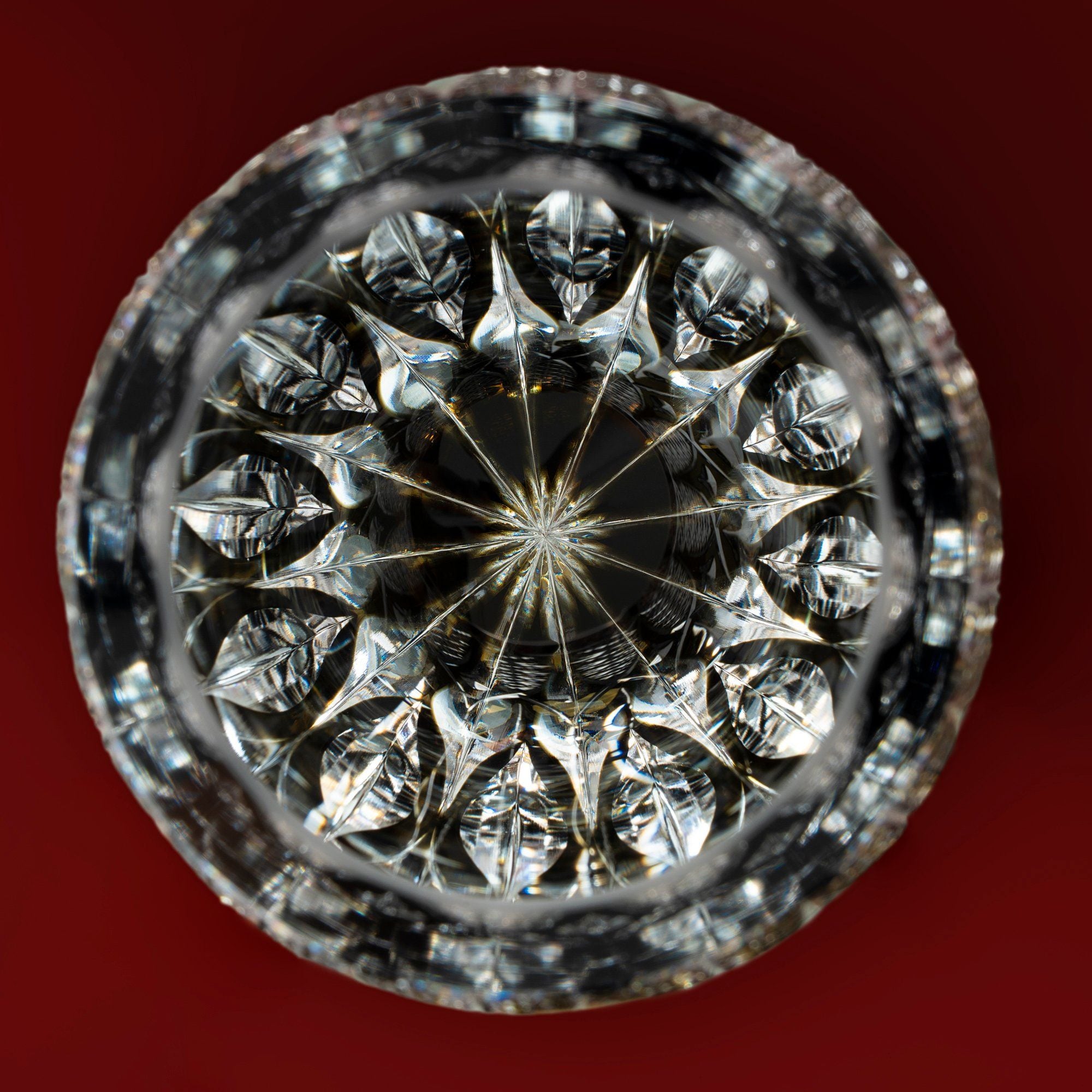  Bình hoa (lọ hoa) pha lê "RuRu" 20,6cm màu xanh trà được chế tác bởi nghệ nhân Tatsuya Nemoto | Kagami Crystal F684 - 3037-BLK 