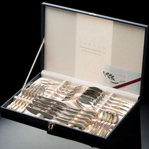  Bộ dao muỗng nĩa (dao thìa dĩa) 25 món mạ vàng dành cho 5 người | Yamazaki Cache G/A YCAAS-25 