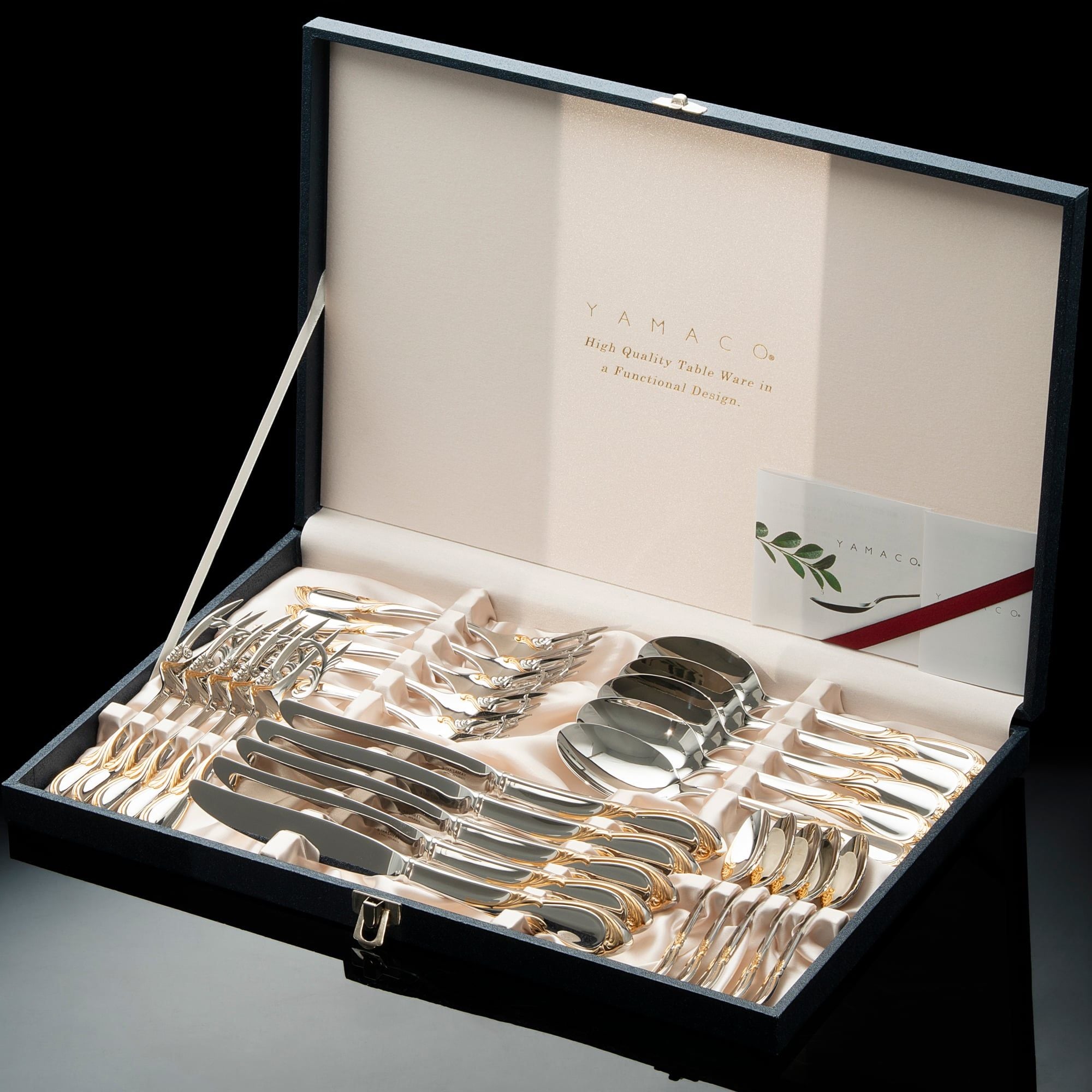  Bộ dao muỗng nĩa (dao thìa dĩa) 25 món mạ vàng dành cho 5 người | Yamazaki Cache G/A YCAAS-25 