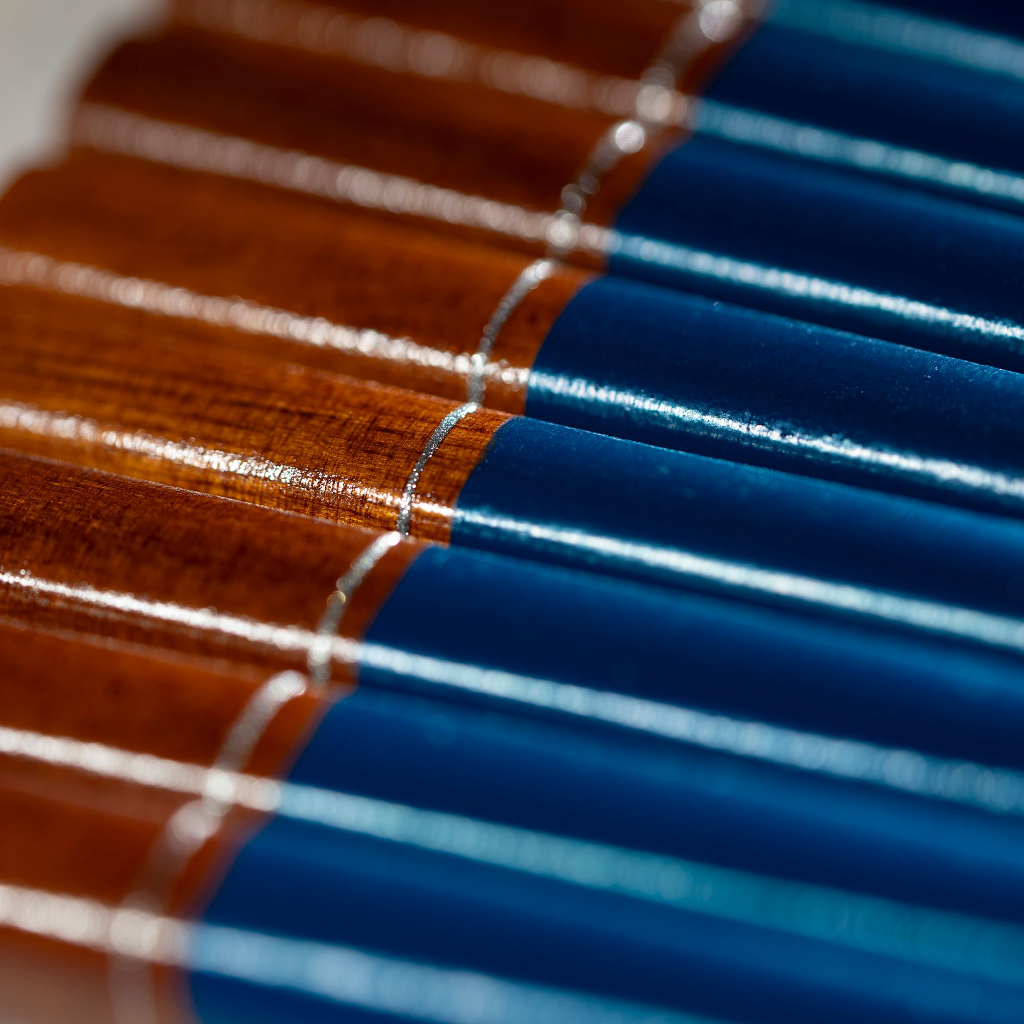  Đũa gỗ Nhật Genji (01 đôi) sơn mài viền xanh cobalt | Hyozaemon Chopstick 1115 - S-127 