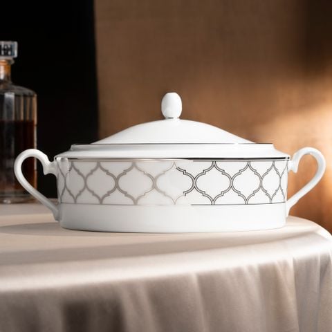  Bộ đĩa ăn kiểu Âu 22 món (cho 6 người) sứ trắng | Eternal Palace 1717L - D024AM 