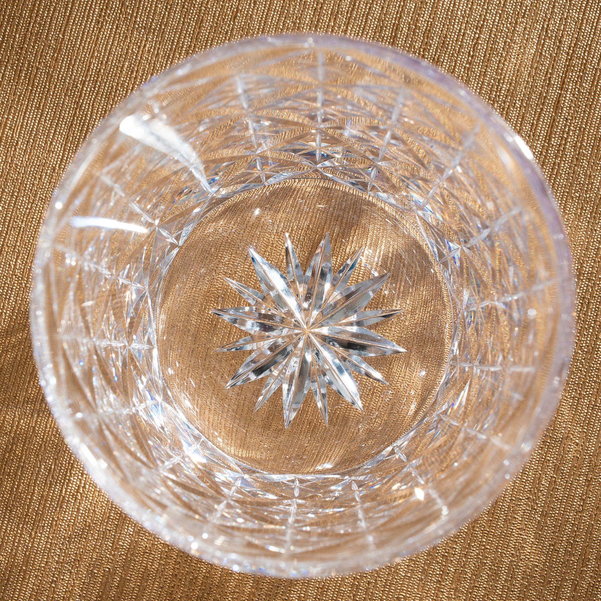  Ly pha lê rock glass họa tiết Edo Kiriko 'Shihou' 250ml được chế tác bởi nghệ nhân Satoshi Nabeya | Kagami Crystal T748 - 2834 