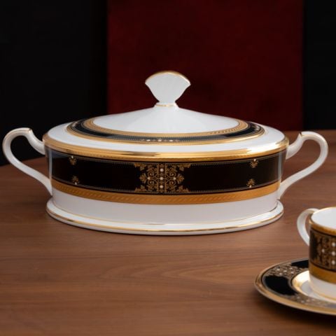  Bộ đĩa ăn kiểu Âu 22 món (cho 6 người) sứ xương Nhật Bản | Evening Majesty 4818J - D024AK 