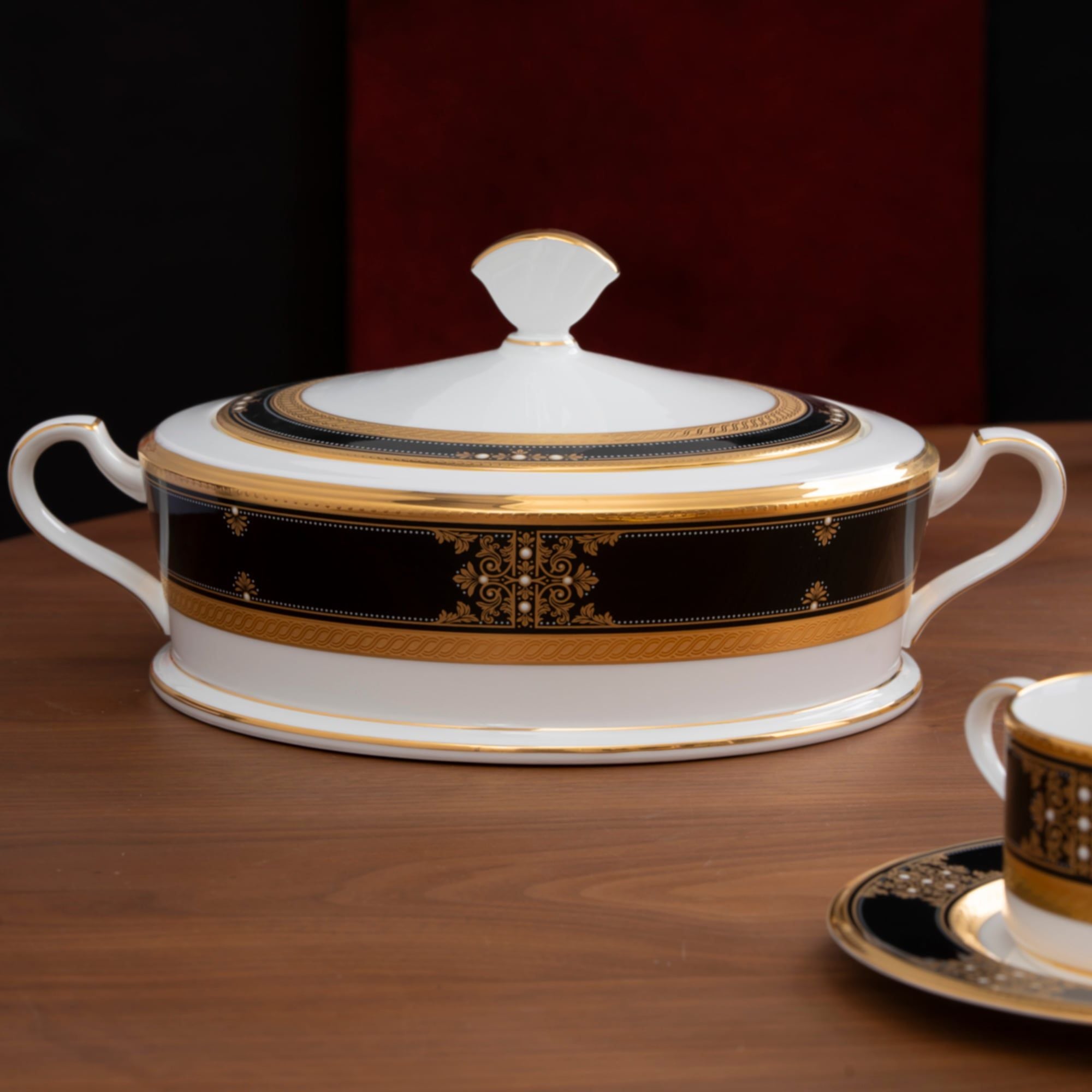  Bộ đĩa ăn kiểu Âu 22 món (cho 6 người) sứ xương Nhật Bản | Evening Majesty 4818J - D024AK 
