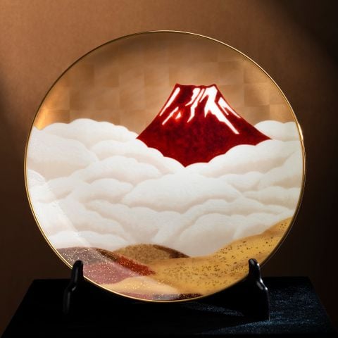  Đĩa trang trí 'Red Mt Fuji' đường kính 27,4cm | RED MT FUJI T778J - ST59120 