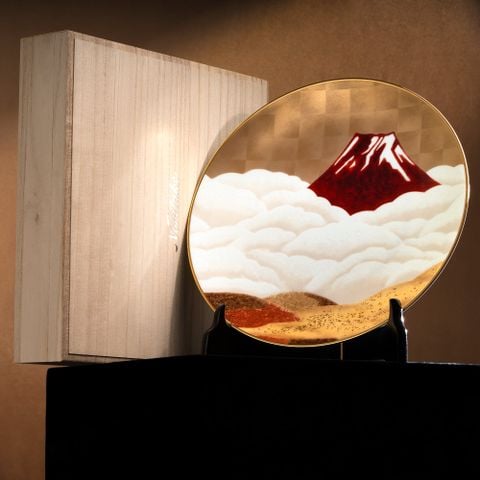  Đĩa trang trí 'Red Mt Fuji' đường kính 27,4cm | RED MT FUJI T778J - ST59120 