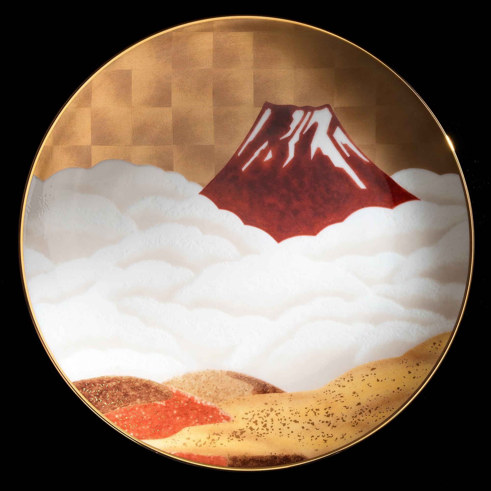  Đĩa trang trí 'Red Mt Fuji' đường kính 27,4cm | RED MT FUJI T778J - ST59120 