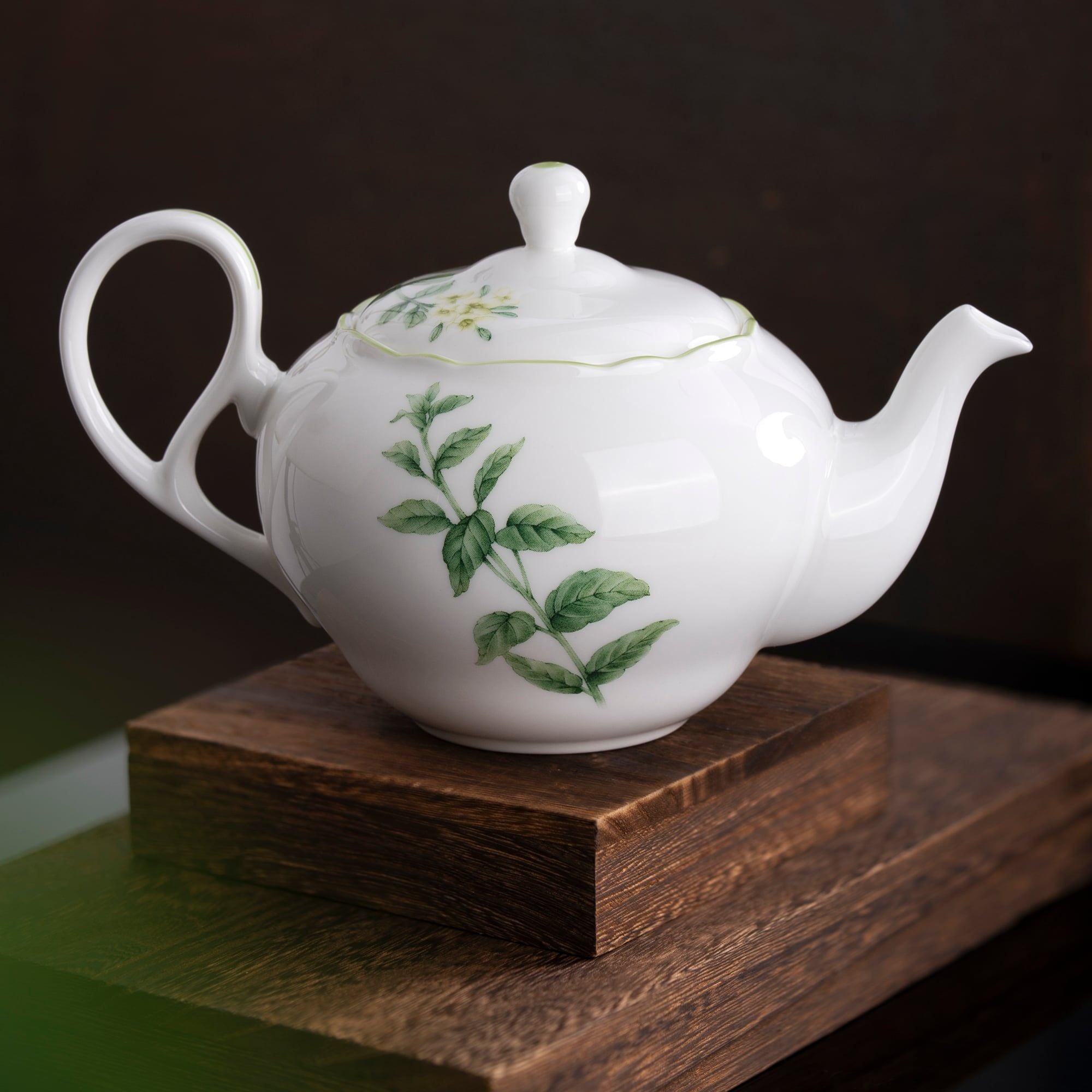  Bộ ấm chén uống trà nhỏ (ấm 600ml, chén 105ml) 13 món sứ xương | English Herbs 4942L - T014S 