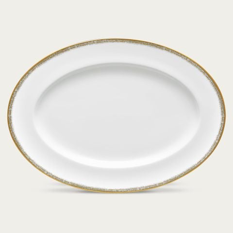  Đĩa Oval cỡ vừa (MD) dài 36,8cm sứ xương | Haku 4959L - 97244 