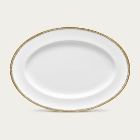  Đĩa Oval cỡ nhỏ (SM) dài 31,2cm sứ xương | Haku 4959L - 97245 