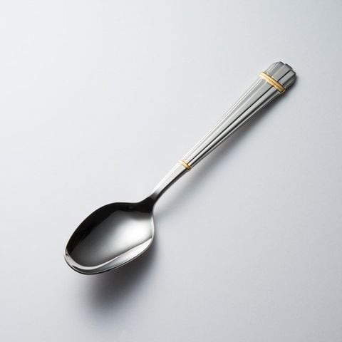  Muỗng (thìa) Dessert mạ vàng dùng cho món chính & món tráng miệng dài 185mm | Yamaco Stanford G/A SF - 11 