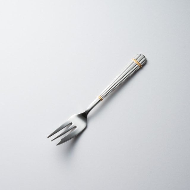  Nĩa (dĩa) ăn bánh & trái cây mạ vàng dài 142mm | Yamaco Stanford G/A SF - 28 