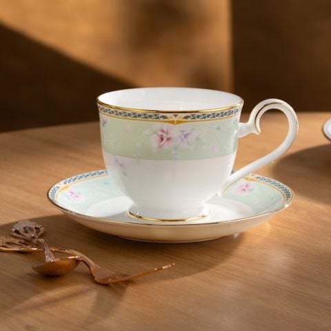  Chén trà (tách trà) dung tích 230ml kèm đĩa lót sứ xương | Spring Symphony 4998L - T97217 