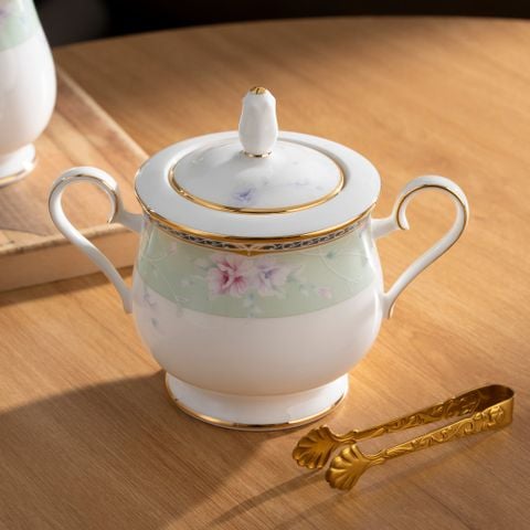  Bình (hũ) đường có nắp đậy dung tích 350ml sứ xương | Spring Symphony 4998L - 97227 