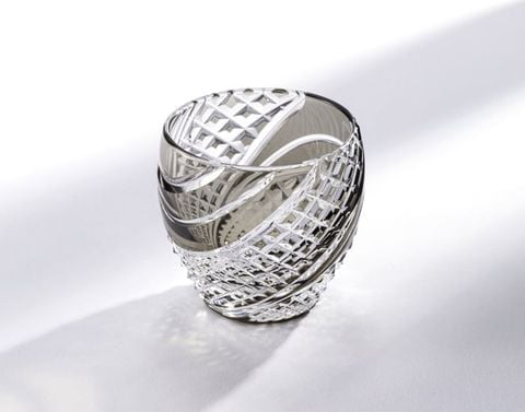  Ly pha lê sake Edo Kiriko “Fish scales strip