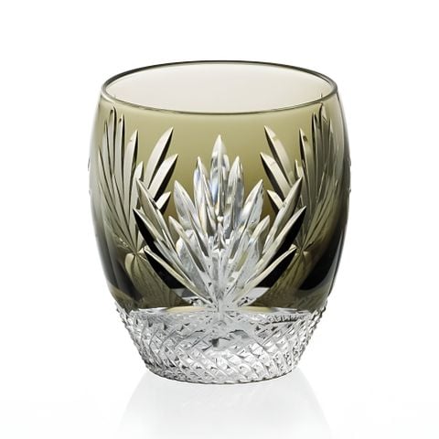  Ly pha lê rock glass Edo Kiriko 'Queen of The Night' 240ml màu trà | Kagami Crystal T727 - 2763-BLK 