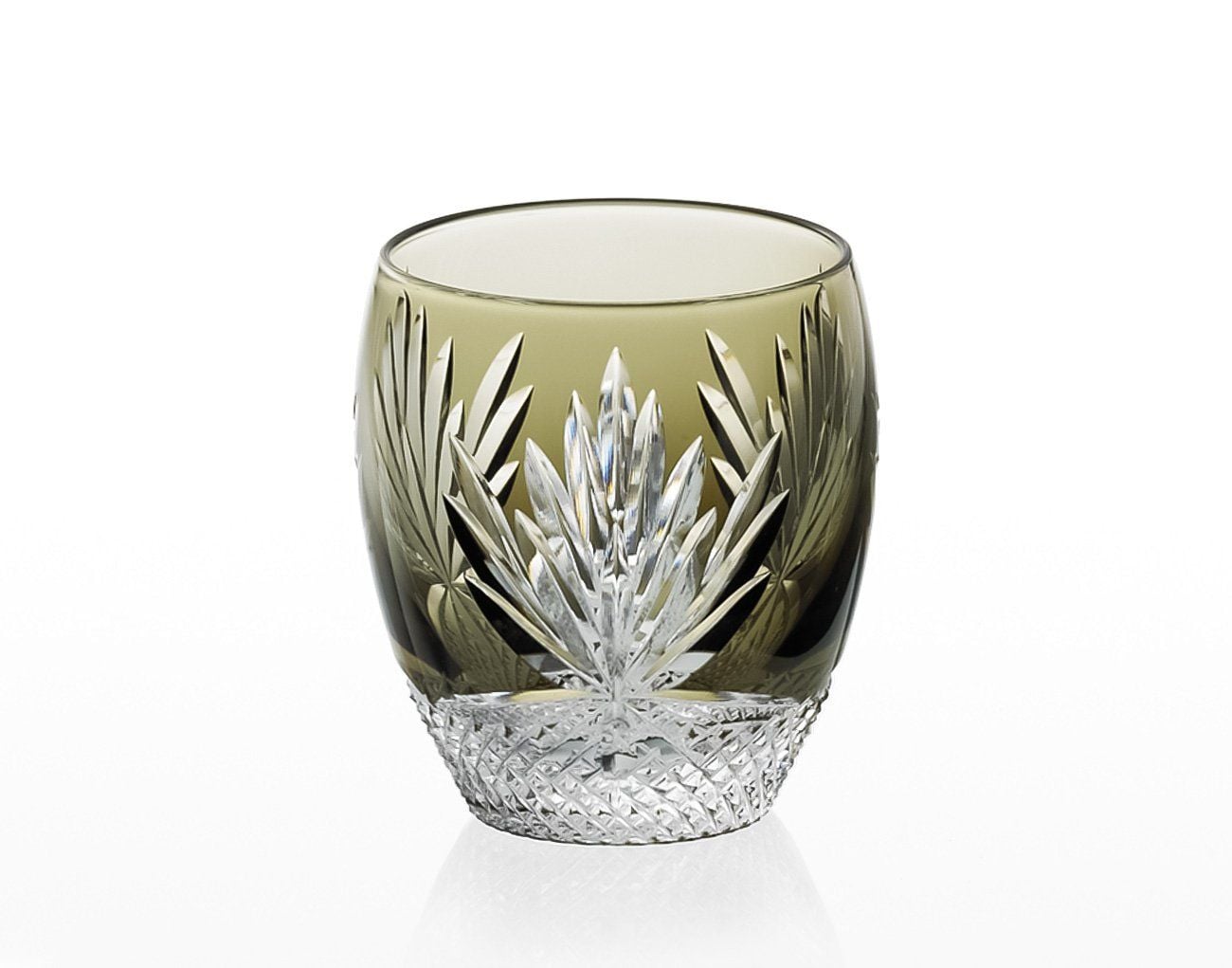  Ly pha lê rock glass Edo Kiriko "Dutchmans' Pipe" dung tích 240ml màu trà | Kagami Crystal T727 - 2763-BLK 