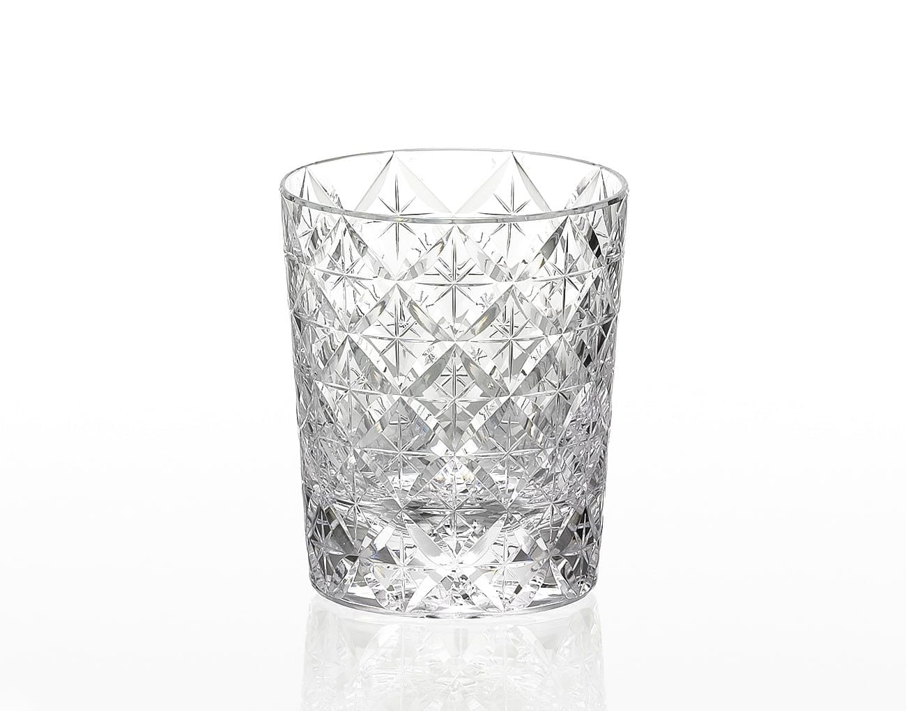  Ly pha lê rock glass họa tiết Edo Kiriko 'Shihou' 250ml được chế tác bởi nghệ nhân Satoshi Nabeya | Kagami Crystal T748 - 2834 