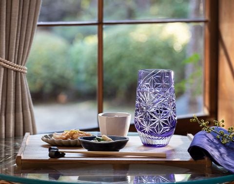  Ly pha lê tumbler Edo Kiriko 