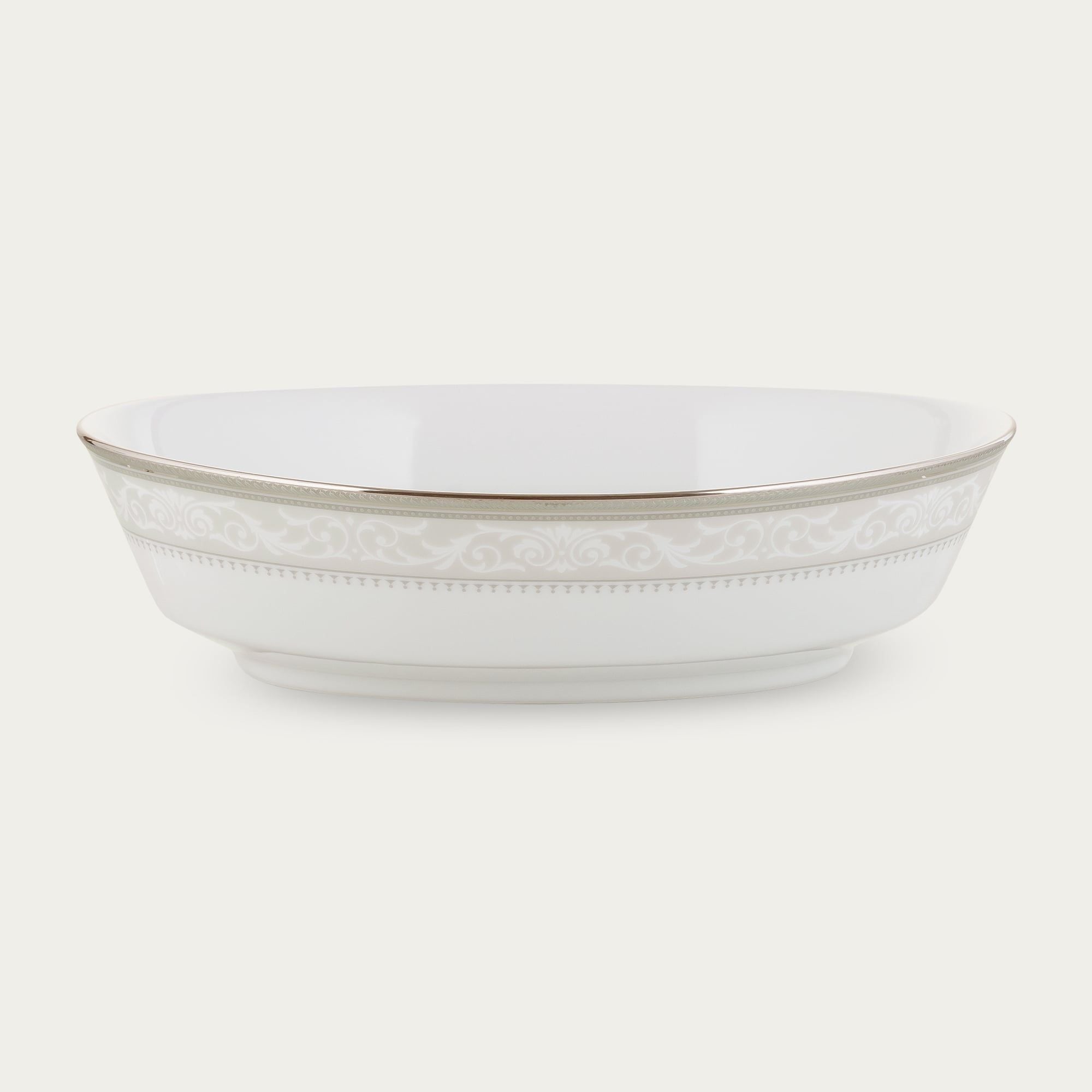  Tô canh Oval chiều dài 24,8cm dung tích 1.100ml sứ trắng | Glendonald Platinum 1713L - 91938 