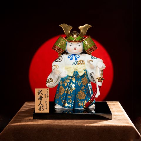 Tượng sứ chiến binh Samurai cao 22cm | Saijiki Collection AC193 - YK150