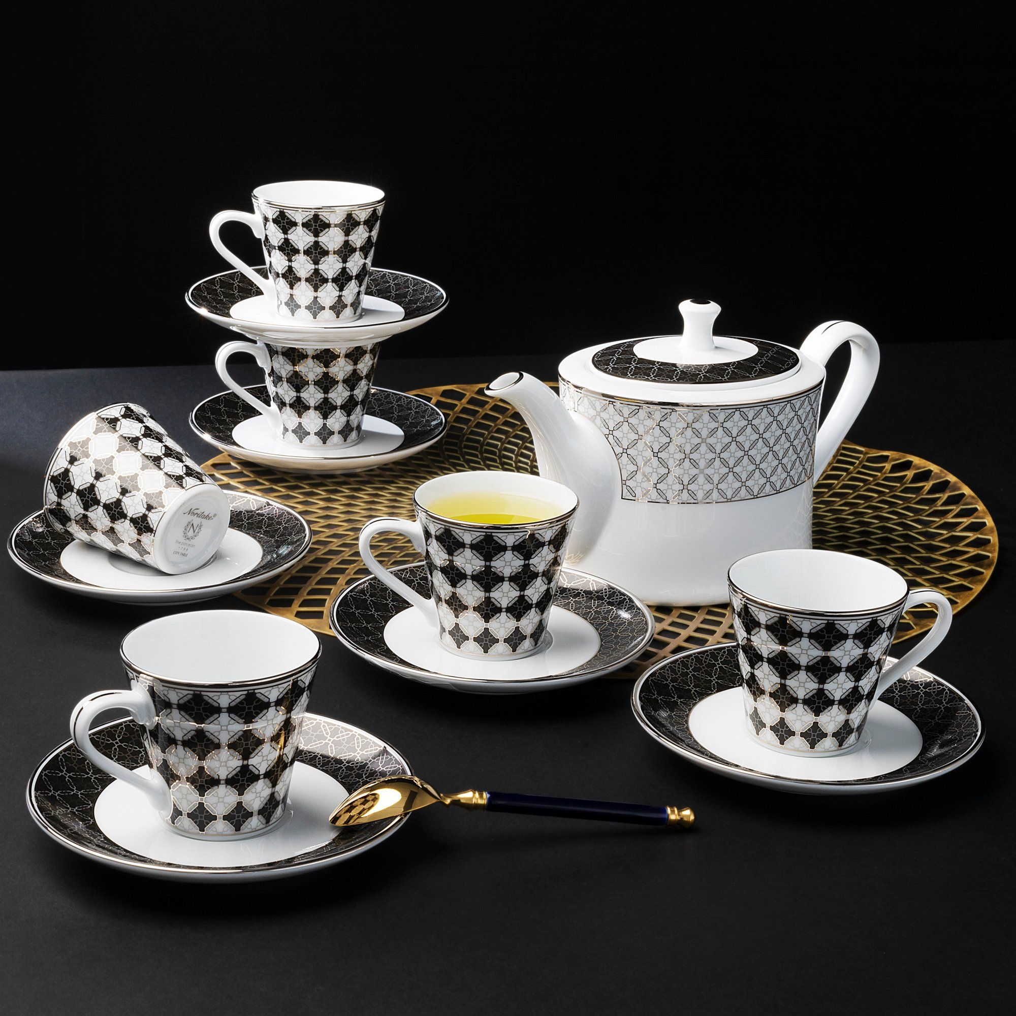  Chén (tách) uống trà, cà phê loại nhỏ dung tích 90ml kèm đĩa lót sứ trắng | City Table 1788L - T91168 