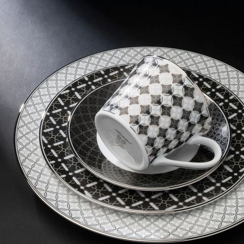  Chén (tách) trà dung tích 250ml kèm đĩa lót sứ trắng | City Table 1788L - T91185 