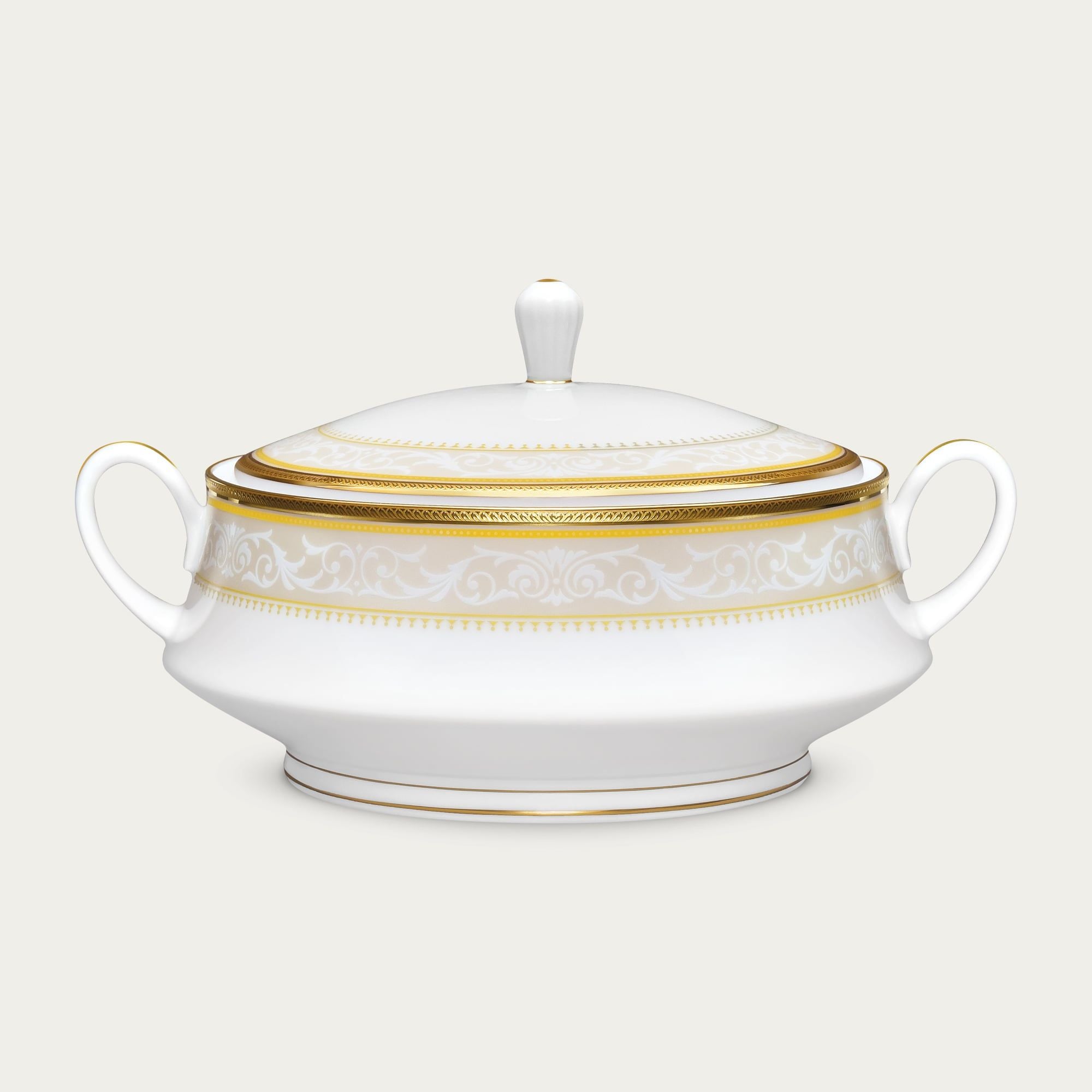  Âu cơm (thố cơm) có nắp dung tích 1.800ml sứ trắng | Glendonald Gold 1712L - 91129 
