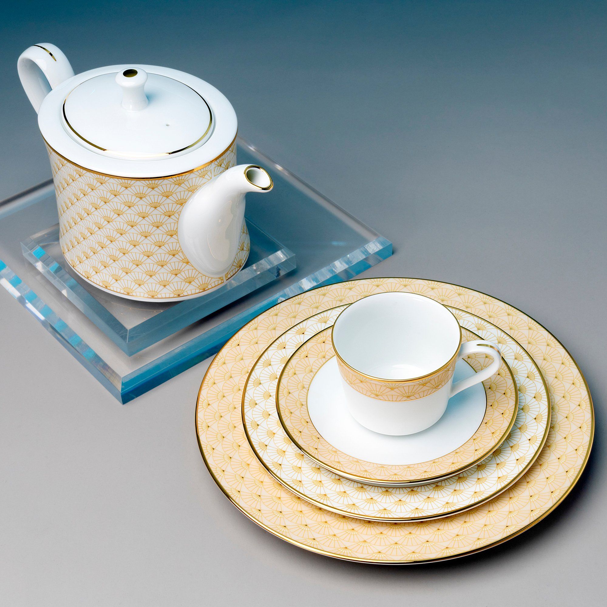  Đĩa tròn cỡ vừa đường kính 21cm sứ trắng | Trocadero Gold 1787L - 91011 