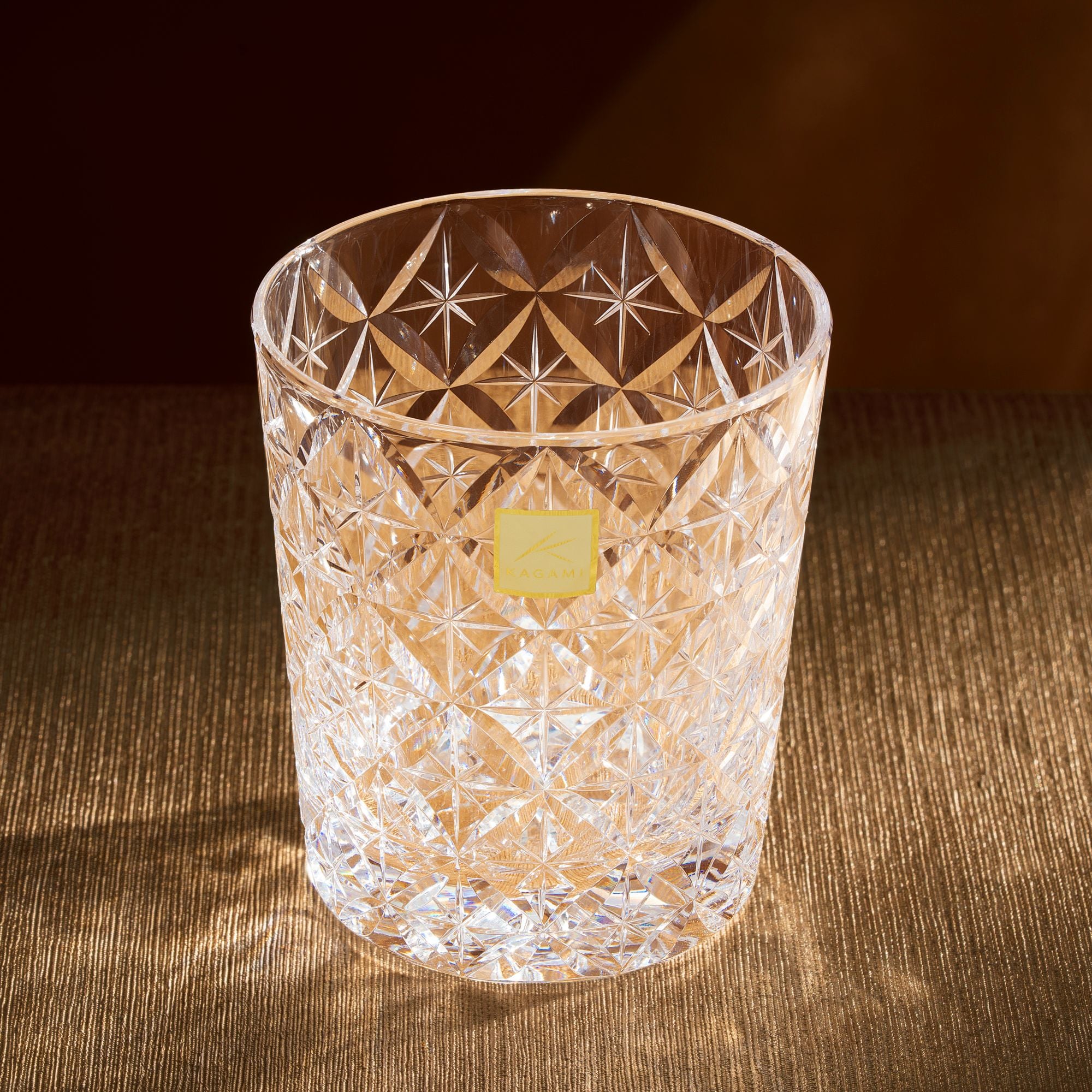  Ly pha lê rock glass họa tiết Edo Kiriko 'Shihou' 250ml được chế tác bởi nghệ nhân Satoshi Nabeya | Kagami Crystal T748 - 2834 