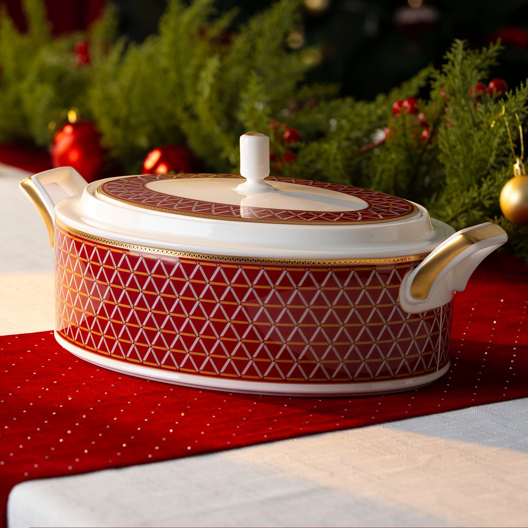  Bộ đĩa ăn kiểu Âu 22 món (cho 6 người) sứ xương | Crochet 4966L - D024AP 