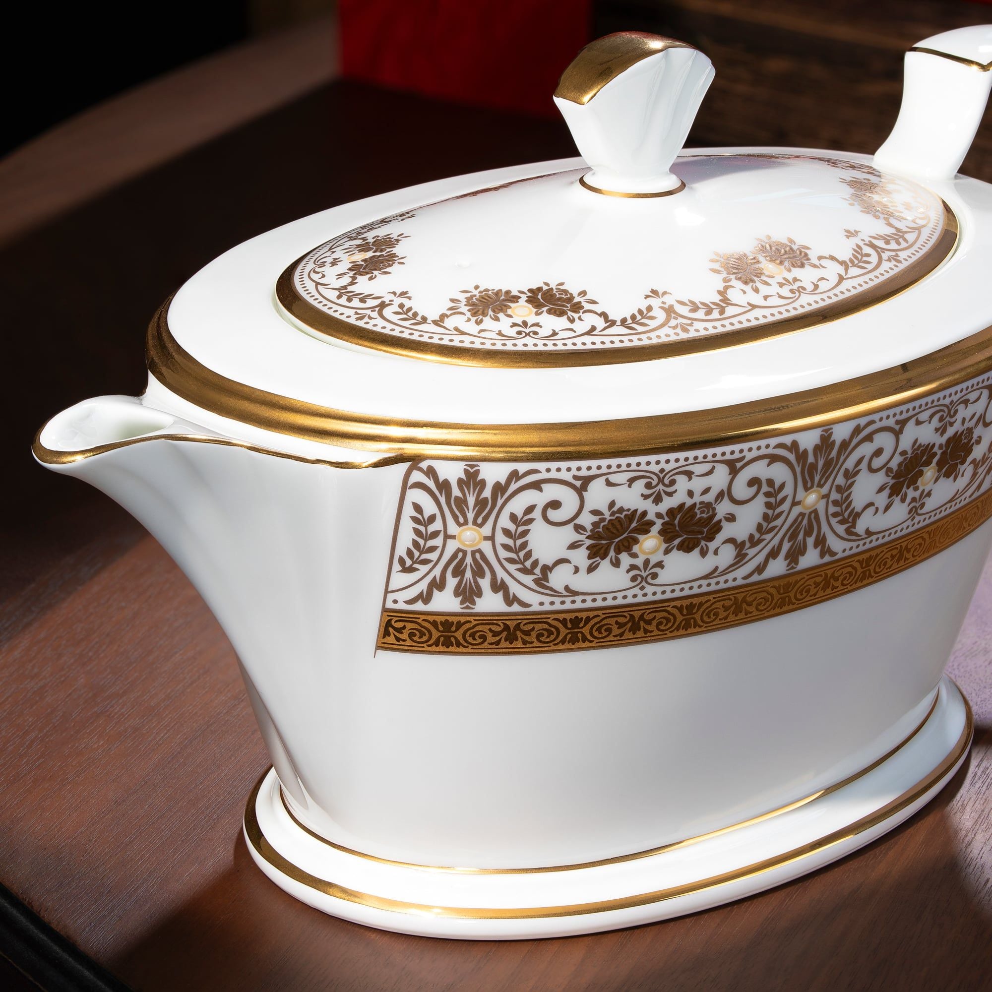  Bộ ấm chén trà (ấm 1.440ml, chén loe 220ml) 13 món sứ xương Nhật Bản | Georgian Palace 4858J - T014L 