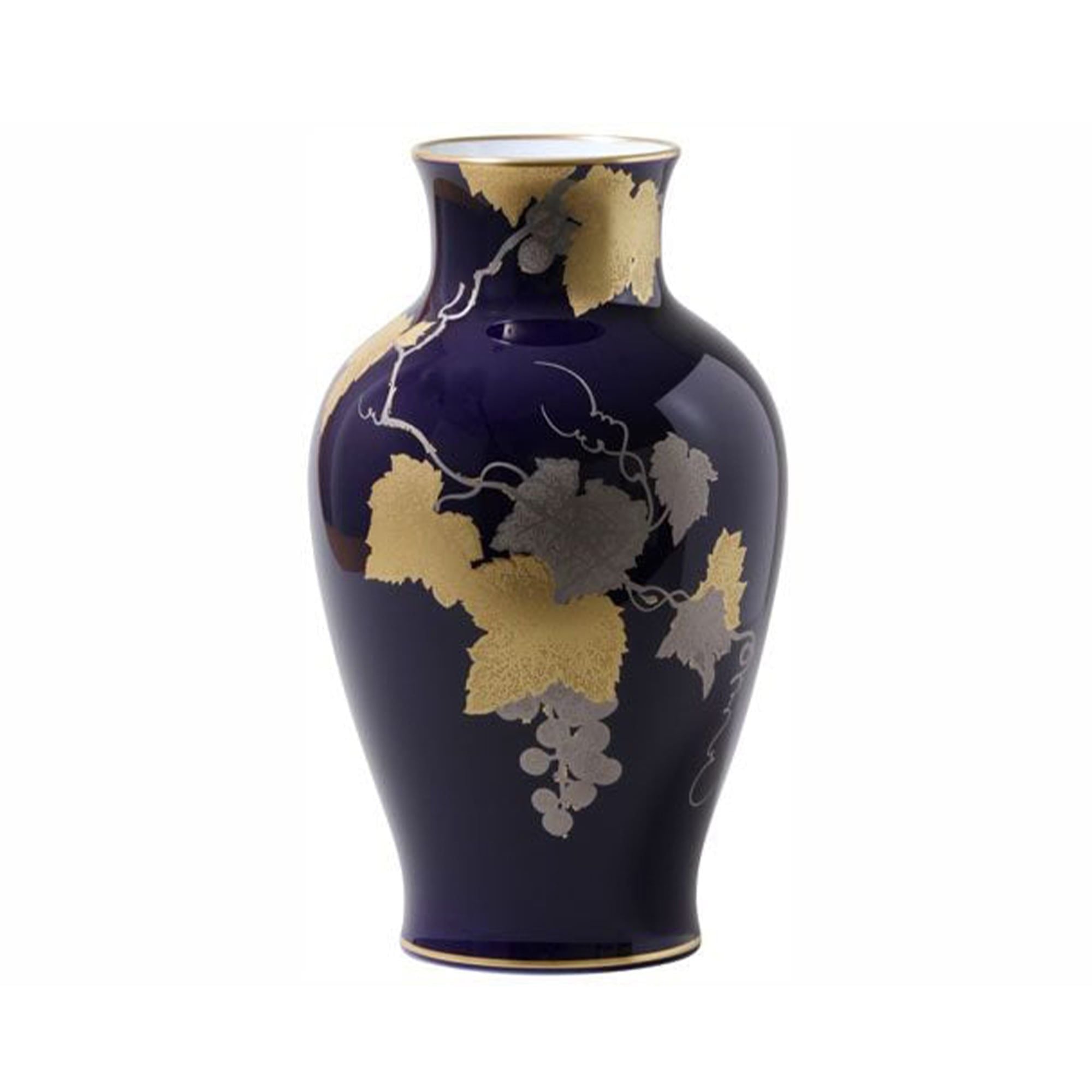  Bình hoa Okura "Nho vàng" cao 28cm, màu xanh coban | Okura Azure Gold Grape 9076 - 20A 