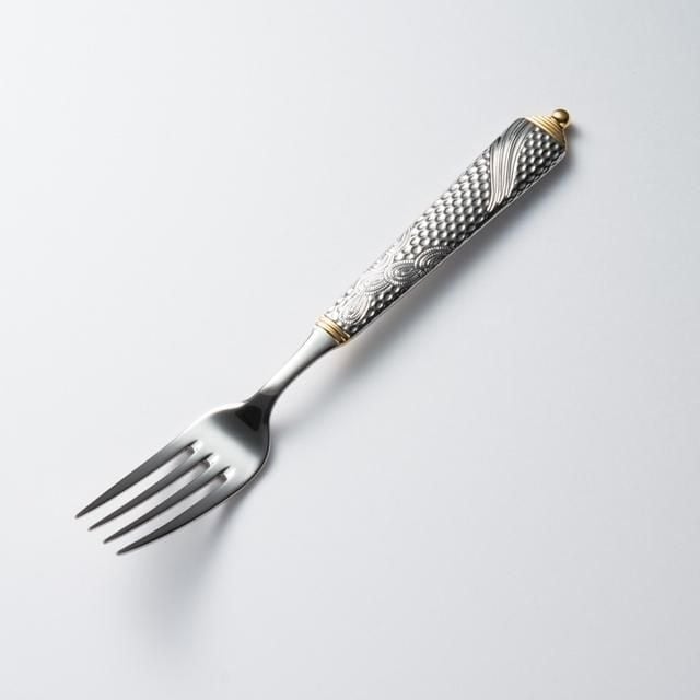  Nĩa (dĩa) Dessert mạ vàng dùng cho món chính & món tráng miệng dài 182mm | Yamazaki Byzantine G/A YBYA - 10 