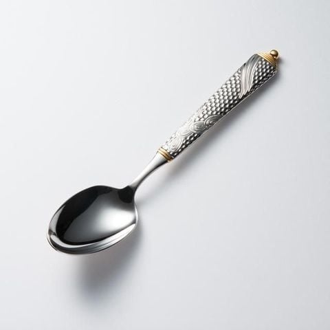  Muỗng (thìa) Dessert mạ vàng dùng cho món chính & món tráng miệng dài 183mm | Yamazaki Byzantine G/A YBYA - 11 
